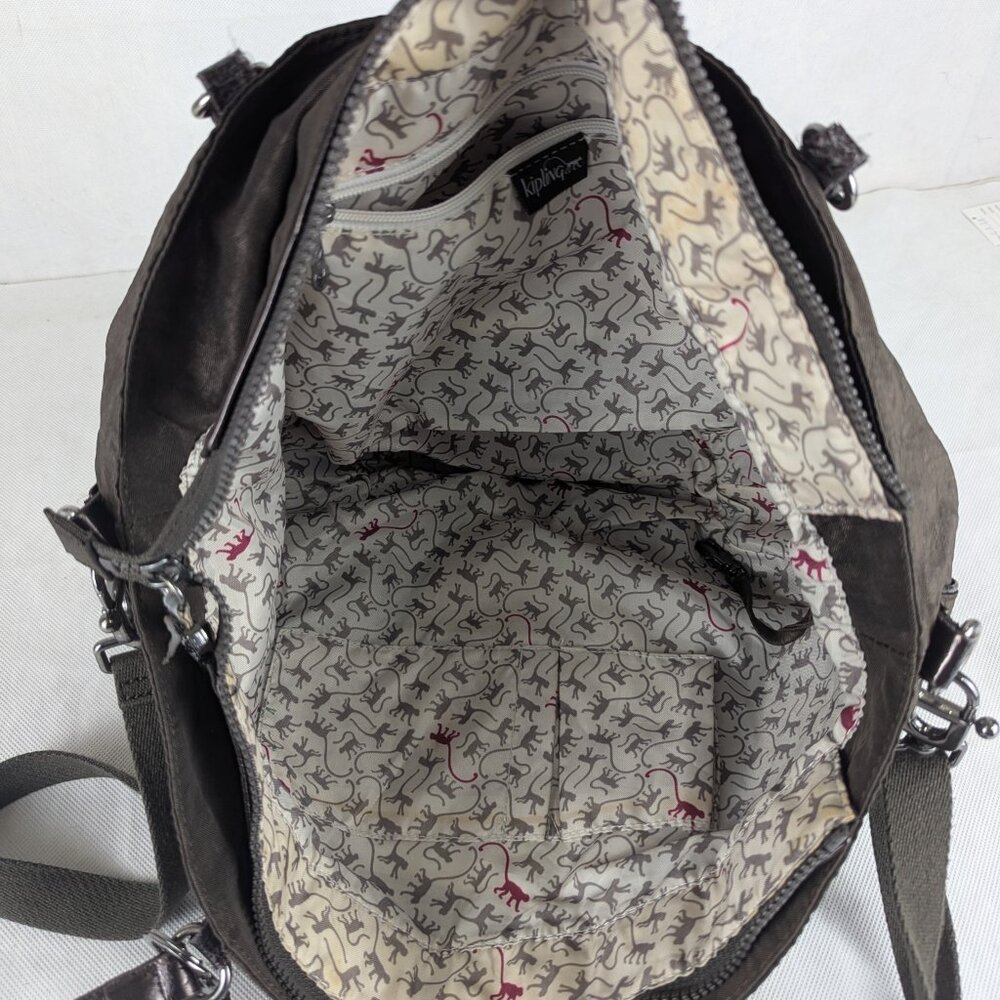 Kipling Large Shoulder Crossbody Bag Brown - Authentic - Made in China - Picture 7 of 16